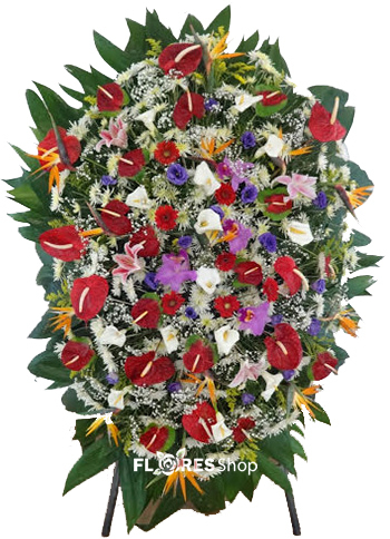 2142 Coroa Mix de Flores Nobres 