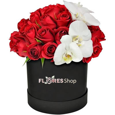 2372 Rosas e Orquídeas - Flowers Box Premium