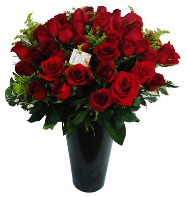 468 Valentines Buquê com rosas vermelhas