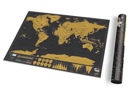 6409 Mapa Mundi Para Raspar  80 x 60 