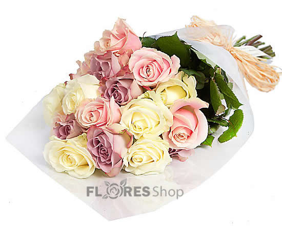 Rosas delicadas tons suaves